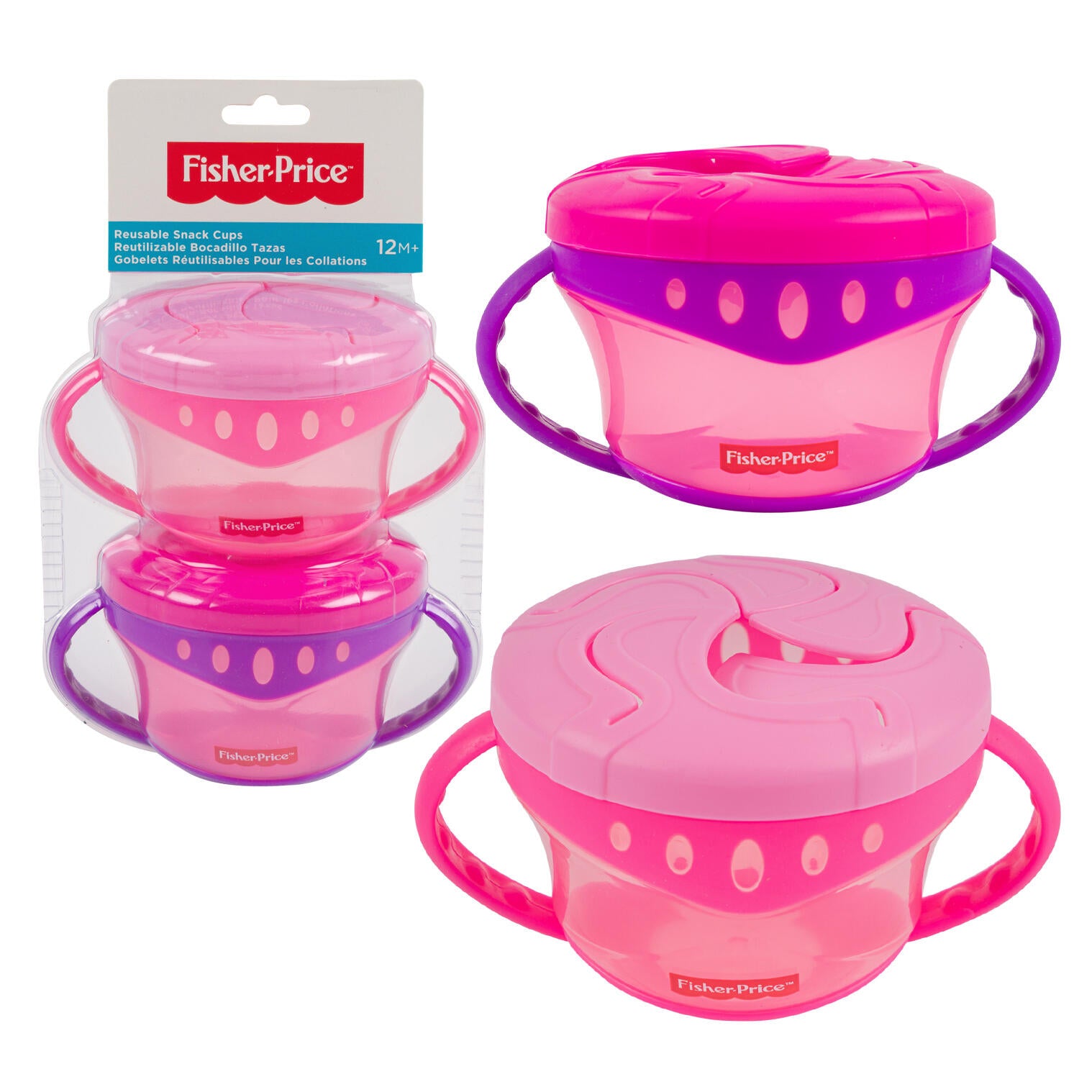 Fisher-Price Reusable Snack Cups, 2-Pack