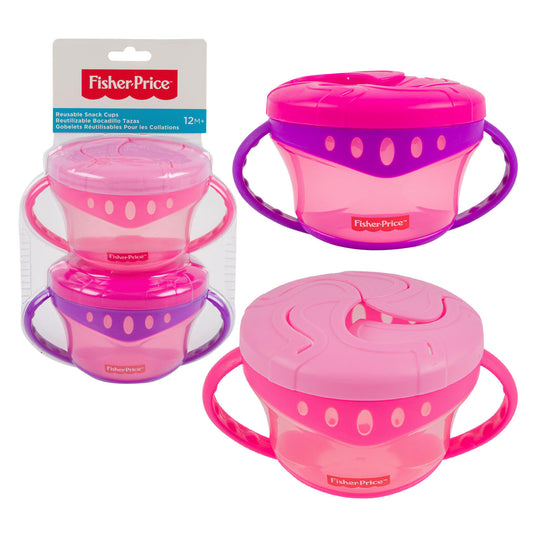 Fisher-Price Reusable Snack Cups, 2-Pack