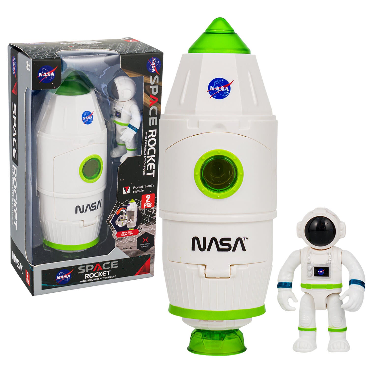 NASA Space Rocket & Astronaut Playset, 2 Pieces