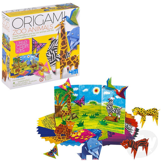 The Toy Network-Little Craft - Origami Zoo Animals-4M-04764-Legacy Toys