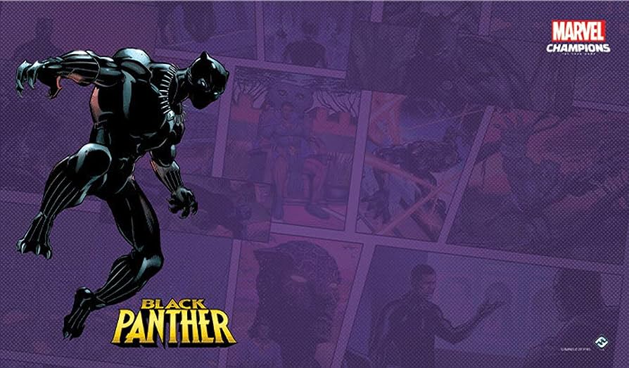 Asmodee-Marvel Champions: The Card Game - Black Panther Game Mat-MS04en-Legacy Toys