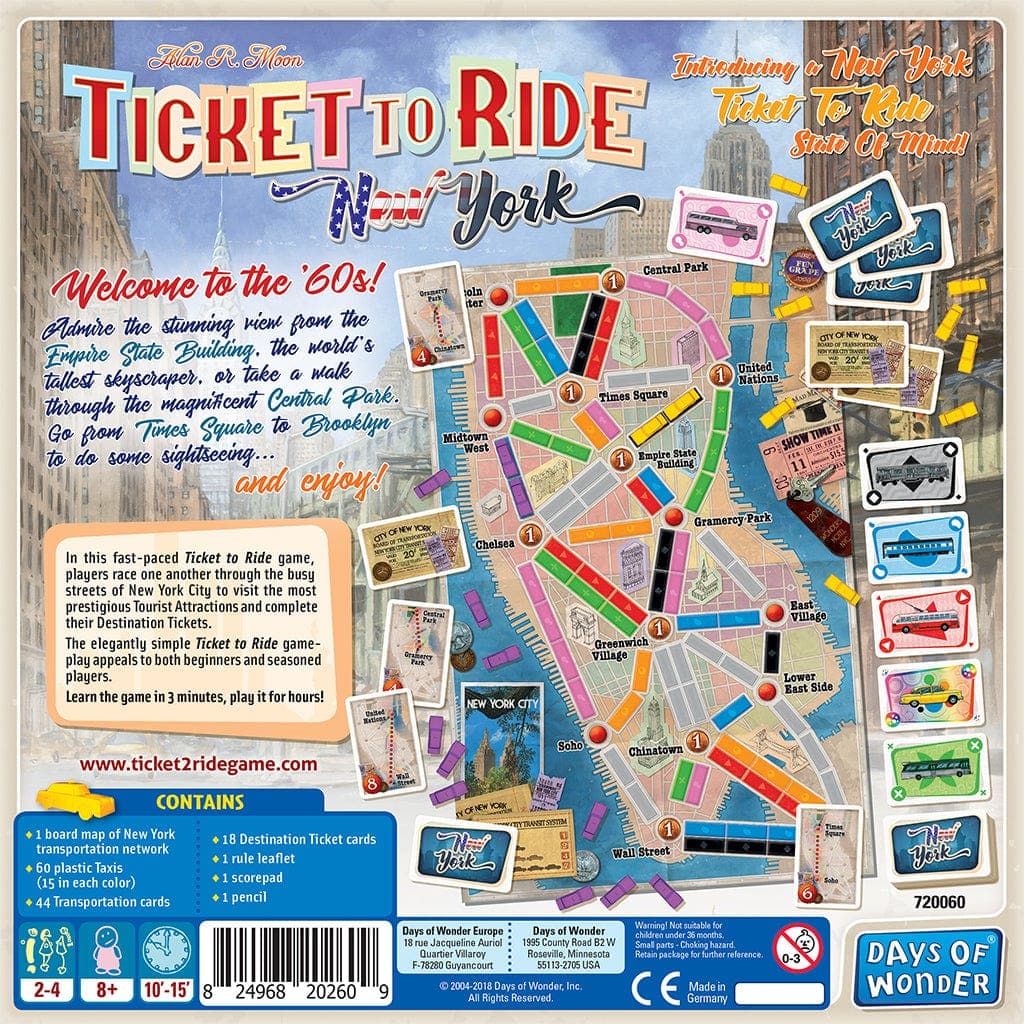 Asmodee-Ticket To Ride - New York-DO7260-Legacy Toys