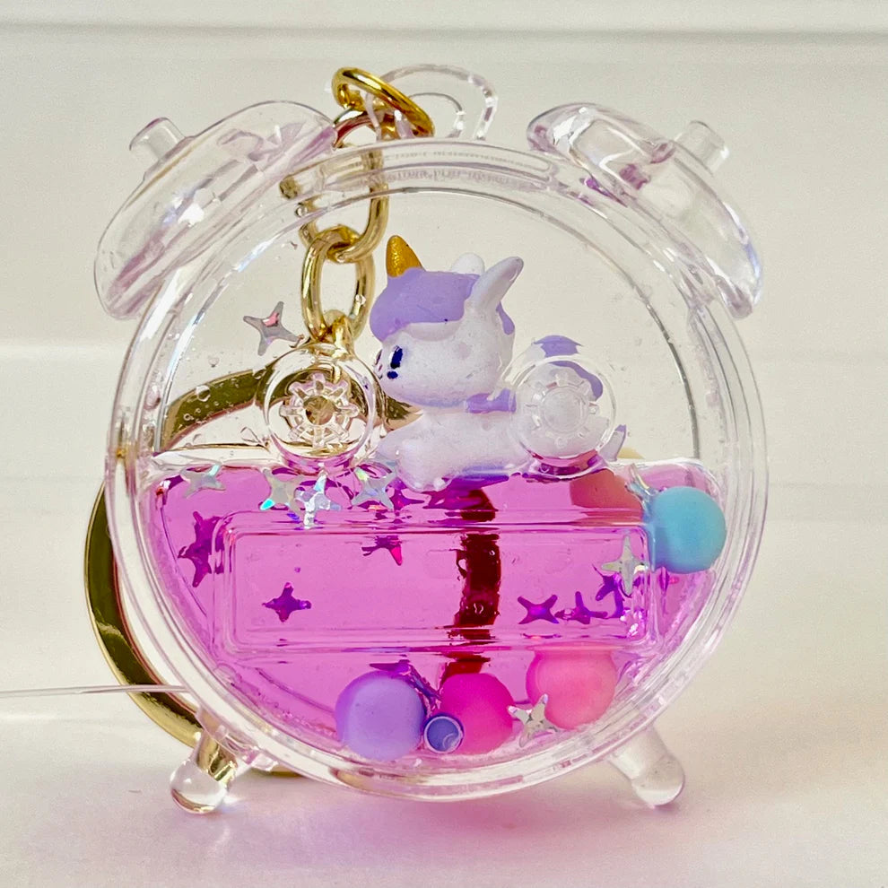 BC Mini-Assorted Unicorn Clock Floaty Key Charm-12135-Legacy Toys