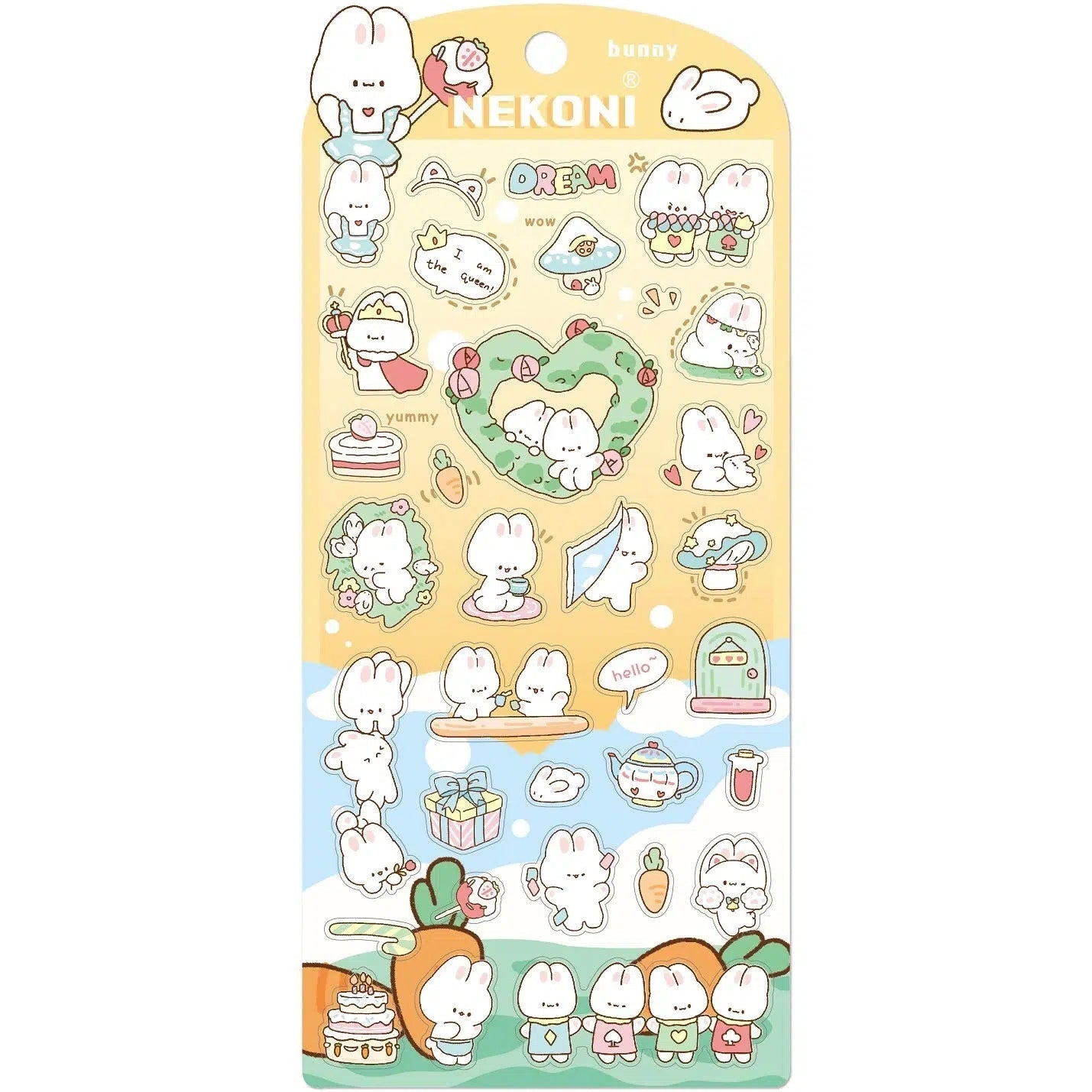 BC Mini-Bunny Dream Flat Stickers-50983-Legacy Toys