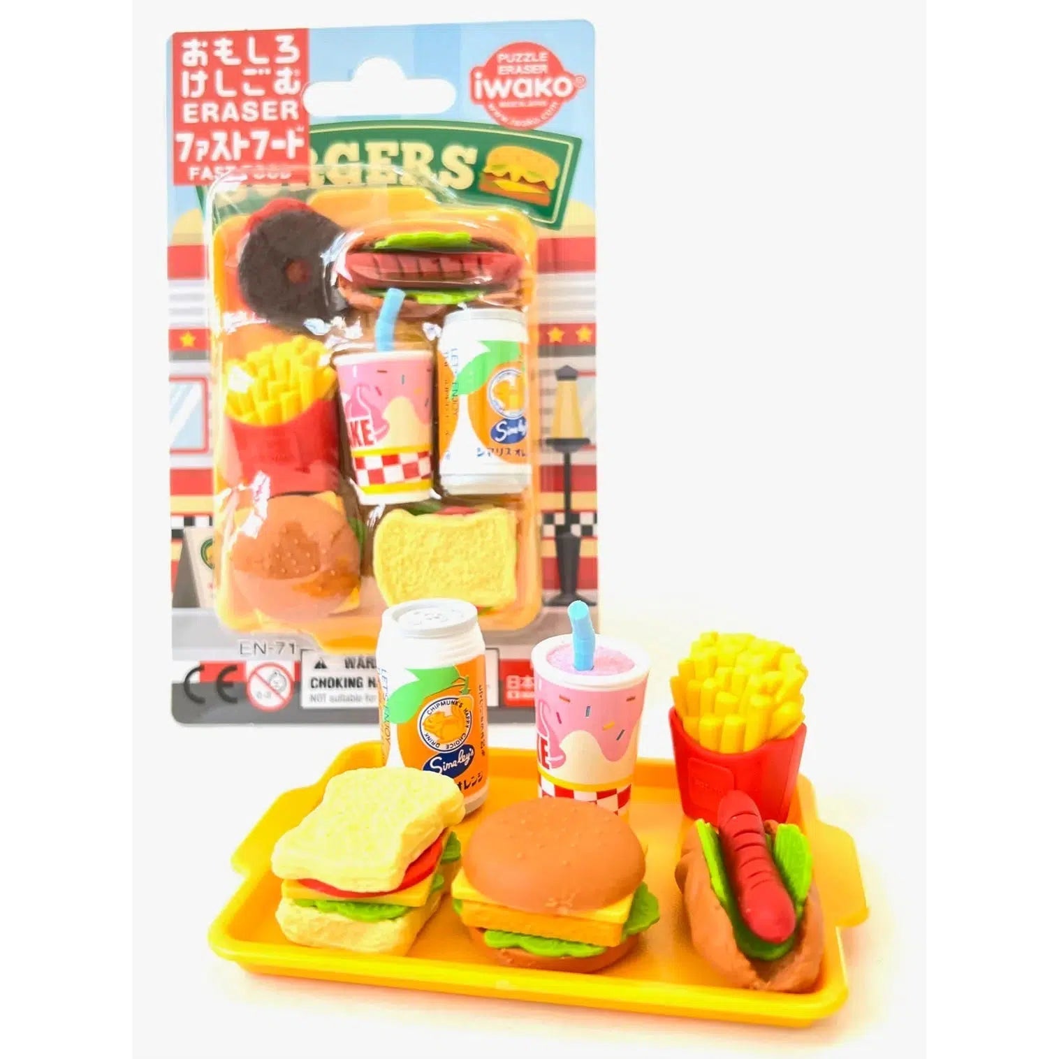 BC Mini-Iwako Fast Food Eraser Card-38331-Legacy Toys