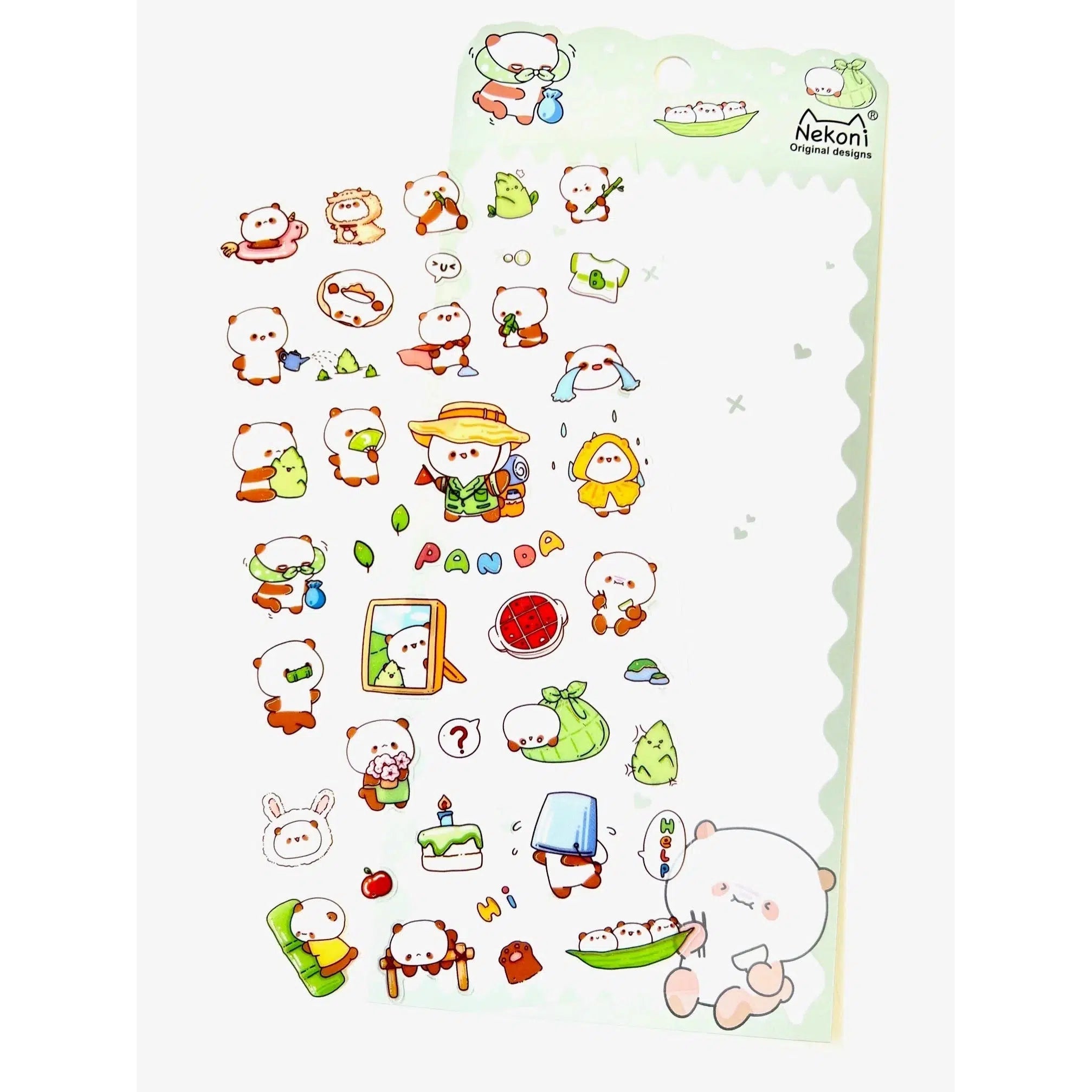 BC Mini-Panda Flat Stickers-50767-Legacy Toys