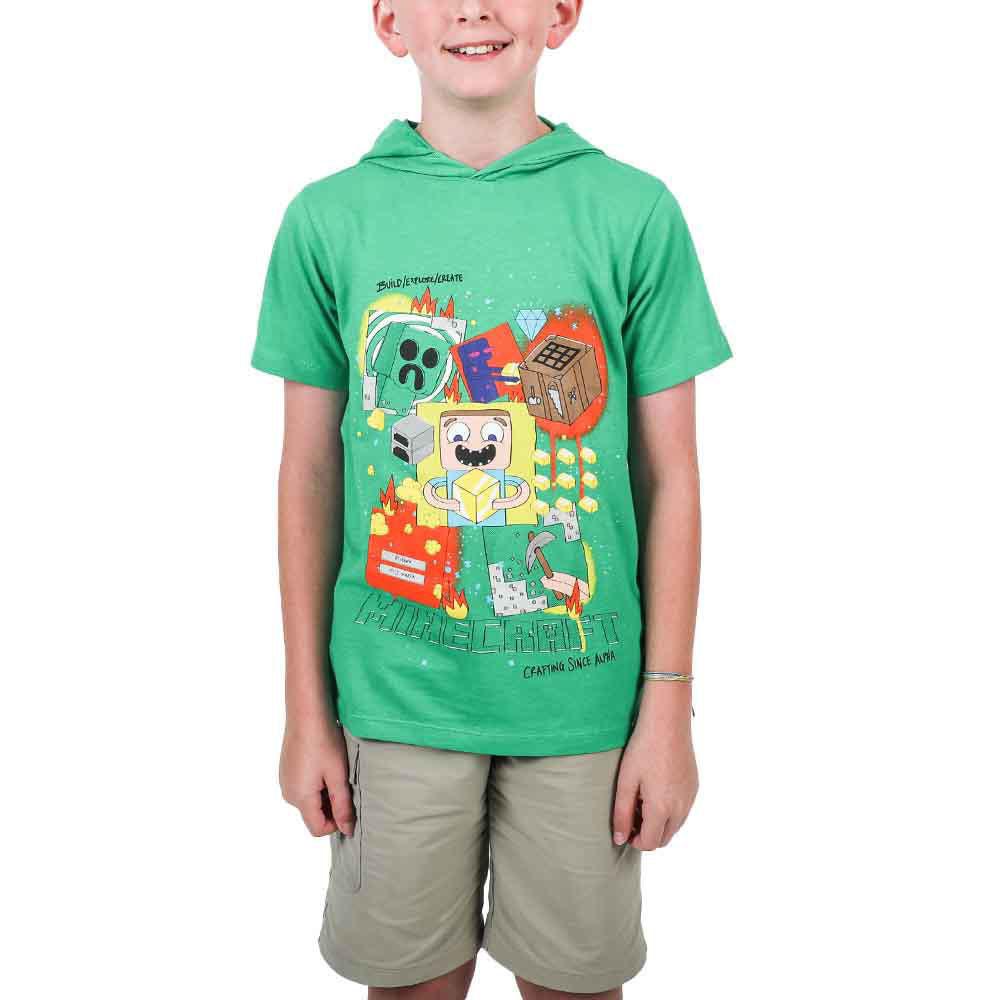 Bio World-Minecraft: Build/Explore/Create - Youth Cosplay Hooded Tee--Legacy Toys