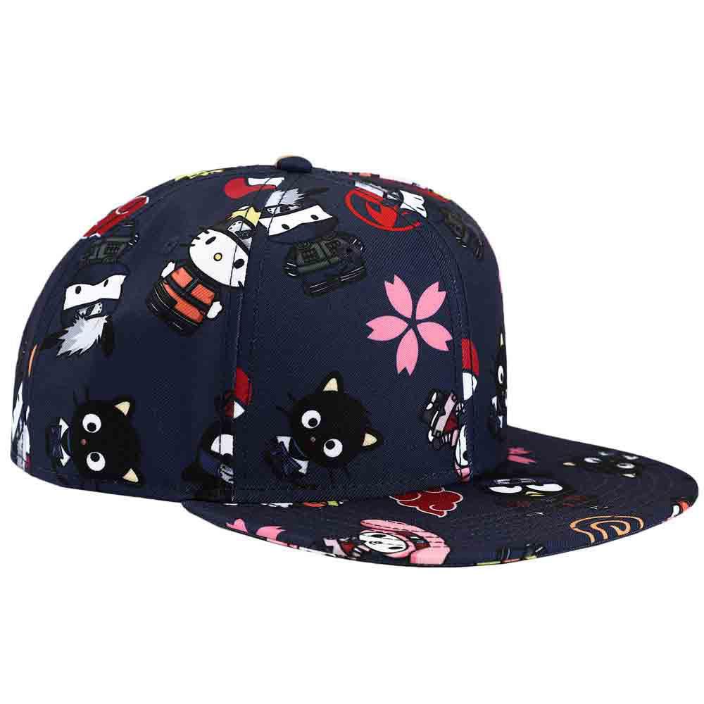 Bio World-Sanrio x Naruto Limited Edition AOP Flat Bill Snapback Hat-SB9UTANSCPP00-Legacy Toys