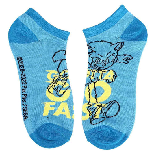 Bio World-Sonic the Hedgehog 2 Logo 5 Pair Ankle Socks-ASF1FJJLASPP00-Legacy Toys