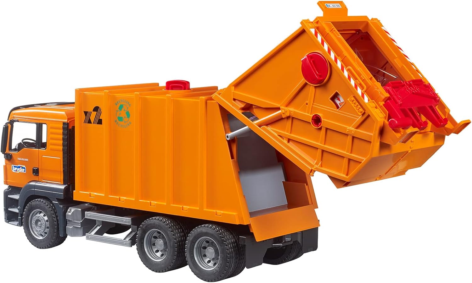 Bruder-Man TGS Garbage Truck - Orange-03760-Legacy Toys