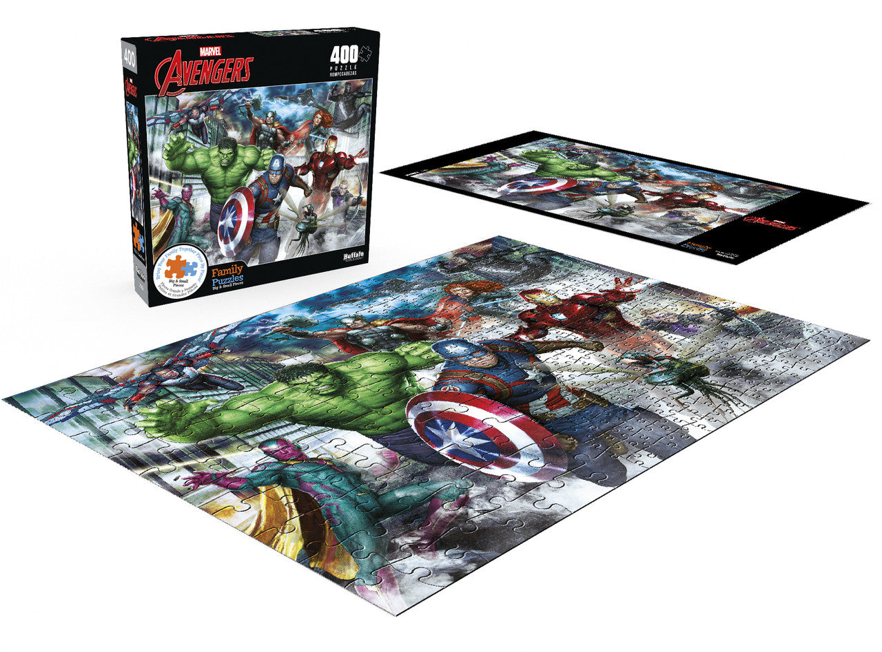 Buffalo Games-Family Puzzle: Marvel: Avengers Assemble! - 400 Piece Puzzle-22007-Legacy Toys