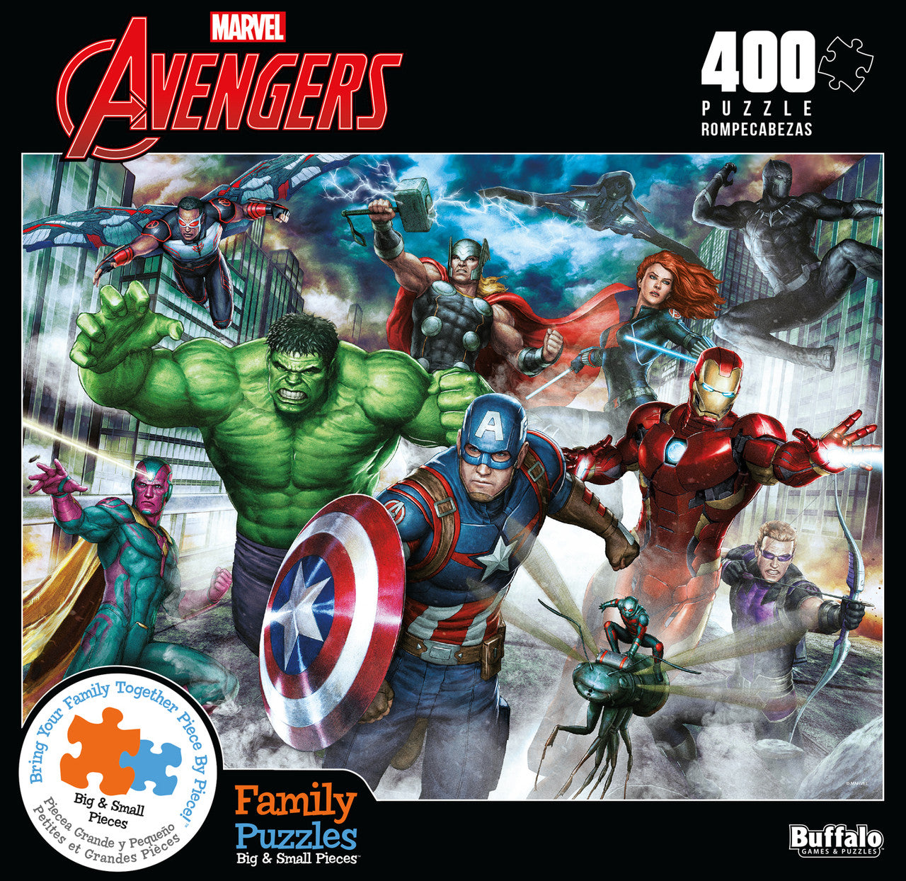 Buffalo Games-Family Puzzle: Marvel: Avengers Assemble! - 400 Piece Puzzle-22007-Legacy Toys