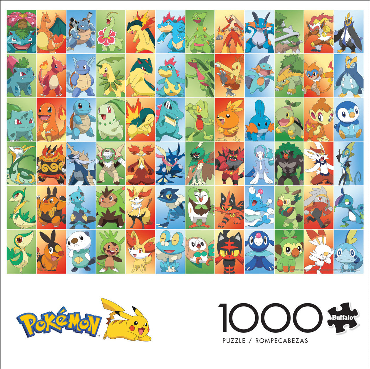 Buffalo Games-Pokémon: First Partners Squares - 1000 Piece Puzzle-11832-Legacy Toys