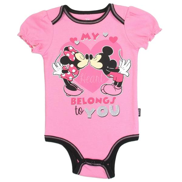 Childrens Apparel-MINNIE MOUSE Girls 6-18M Newborn/Infant Creeper--Legacy Toys