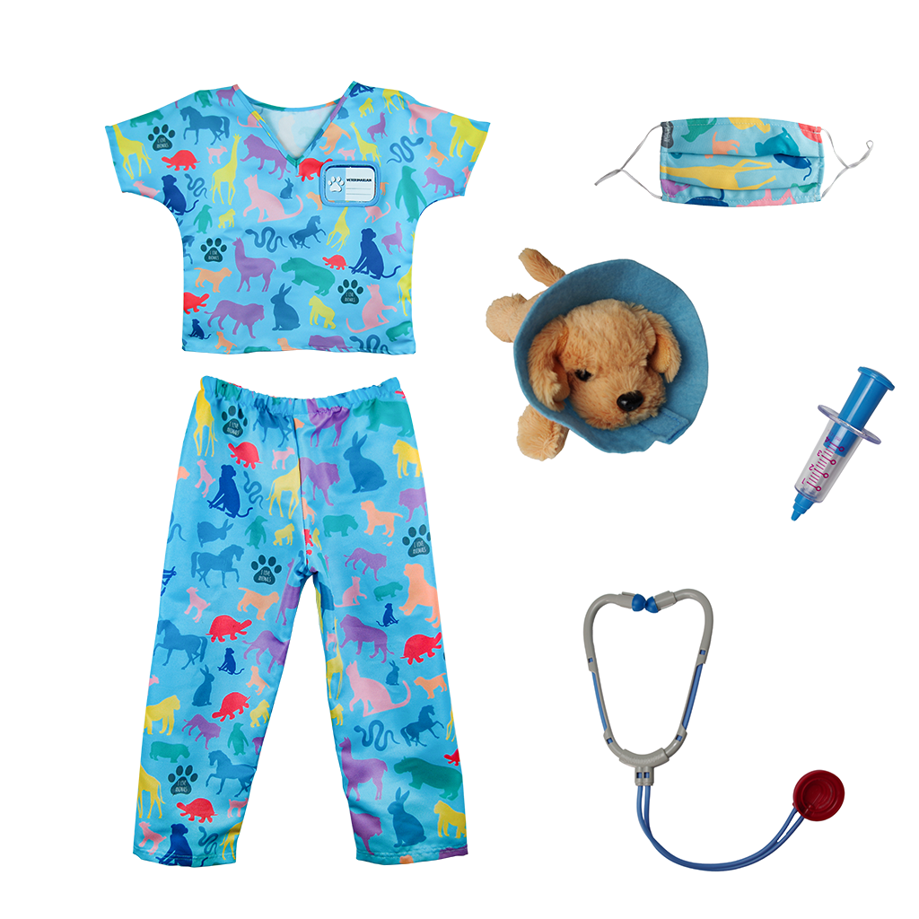 Creative Education-Dress Up Careers Veterinarian Scrubs with Accessories-81685-Legacy Toys
