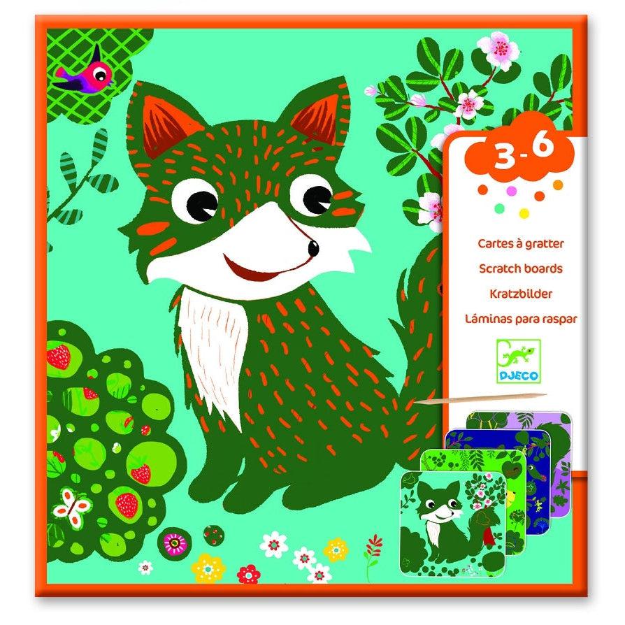 DJECO-Petit Gifts - Scratch Cards - Country Creatures-DJ09093-Legacy Toys