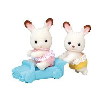 Epoch Everlasting Play-Calico Critters Chocolate Rabbit Twins-CC2099-Legacy Toys