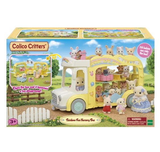 Epoch Everlasting Play-Calico Critters Rainbow Fun Nursery Bus-CC2167-Legacy Toys