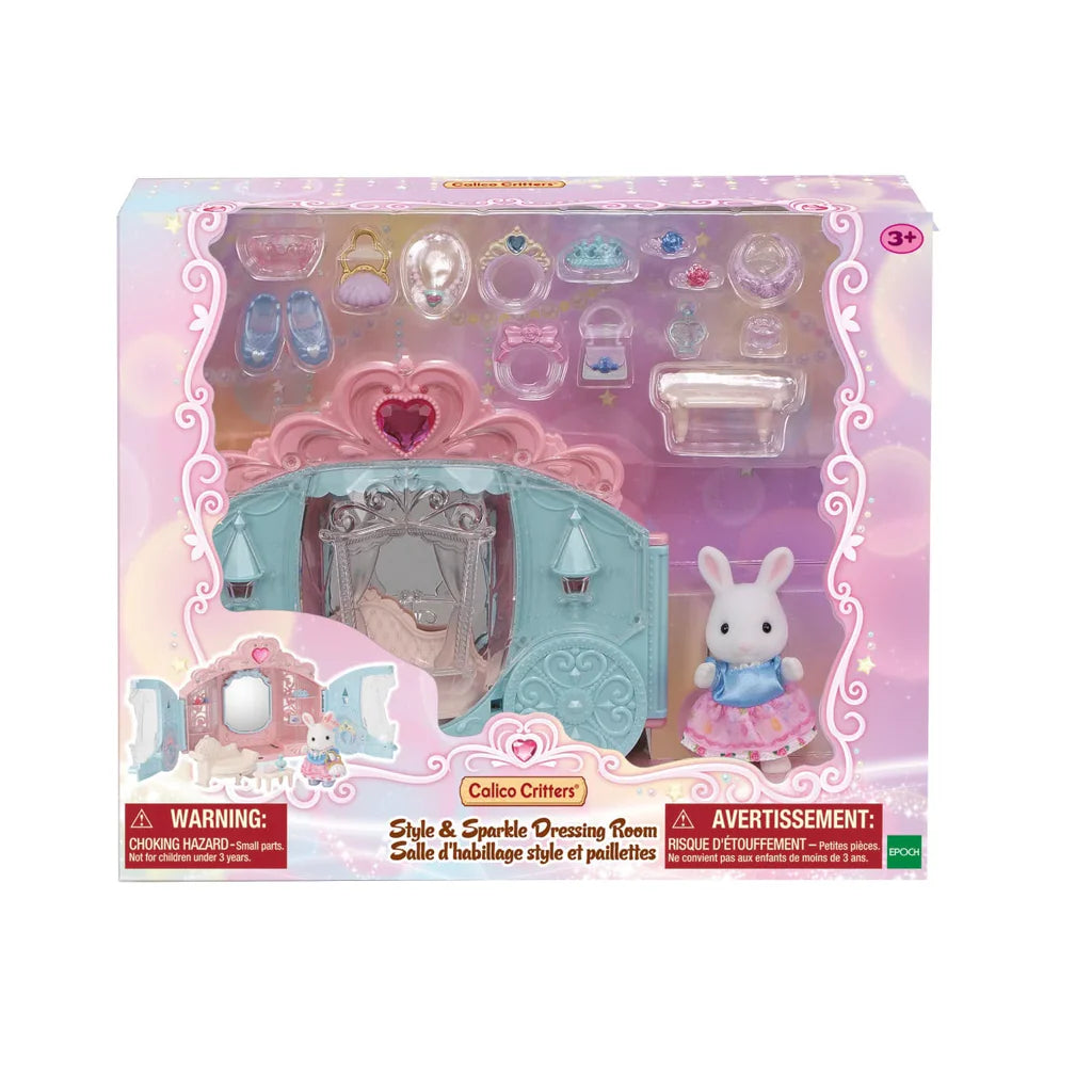 Epoch Everlasting Play-Calico Critters - Style & Sparkle Dressing Room-CC2175-Legacy Toys