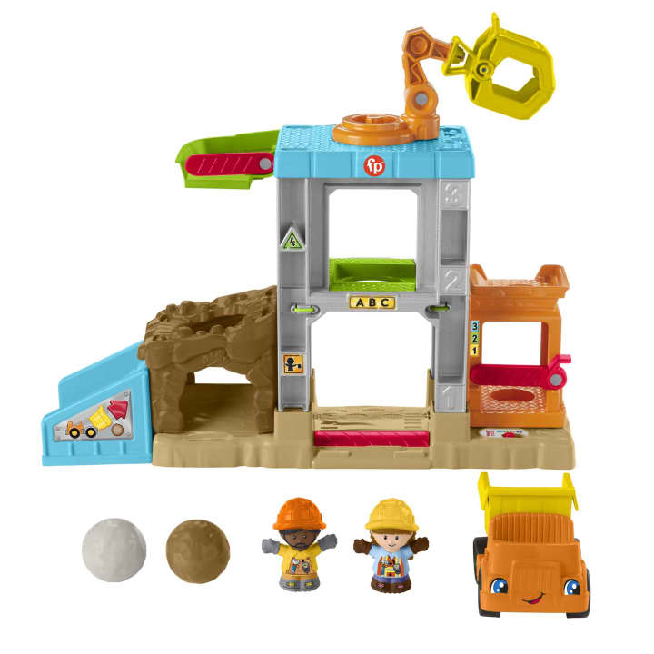 Fisher Price-Fisher-Price Little People - Load Up 'n Learn Construction Site-GWD30-Legacy Toys