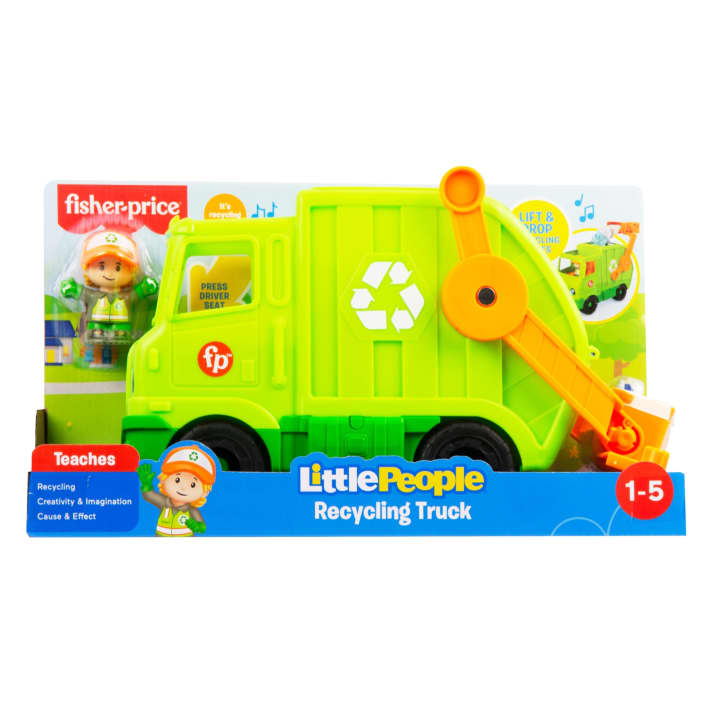 Fisher Price-Fisher-Price Little People Recycling Truck-HYC11-Legacy Toys