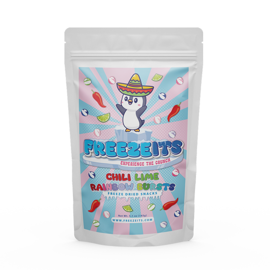 FREEZEITS-FREEZEITS Freeze Dried Candy - Rainbow Bursts Crunchy Snacks - Resealable Packaging - 5.1oz.-FRZ103-Chili Lime Rainbow Bursts-Legacy Toys