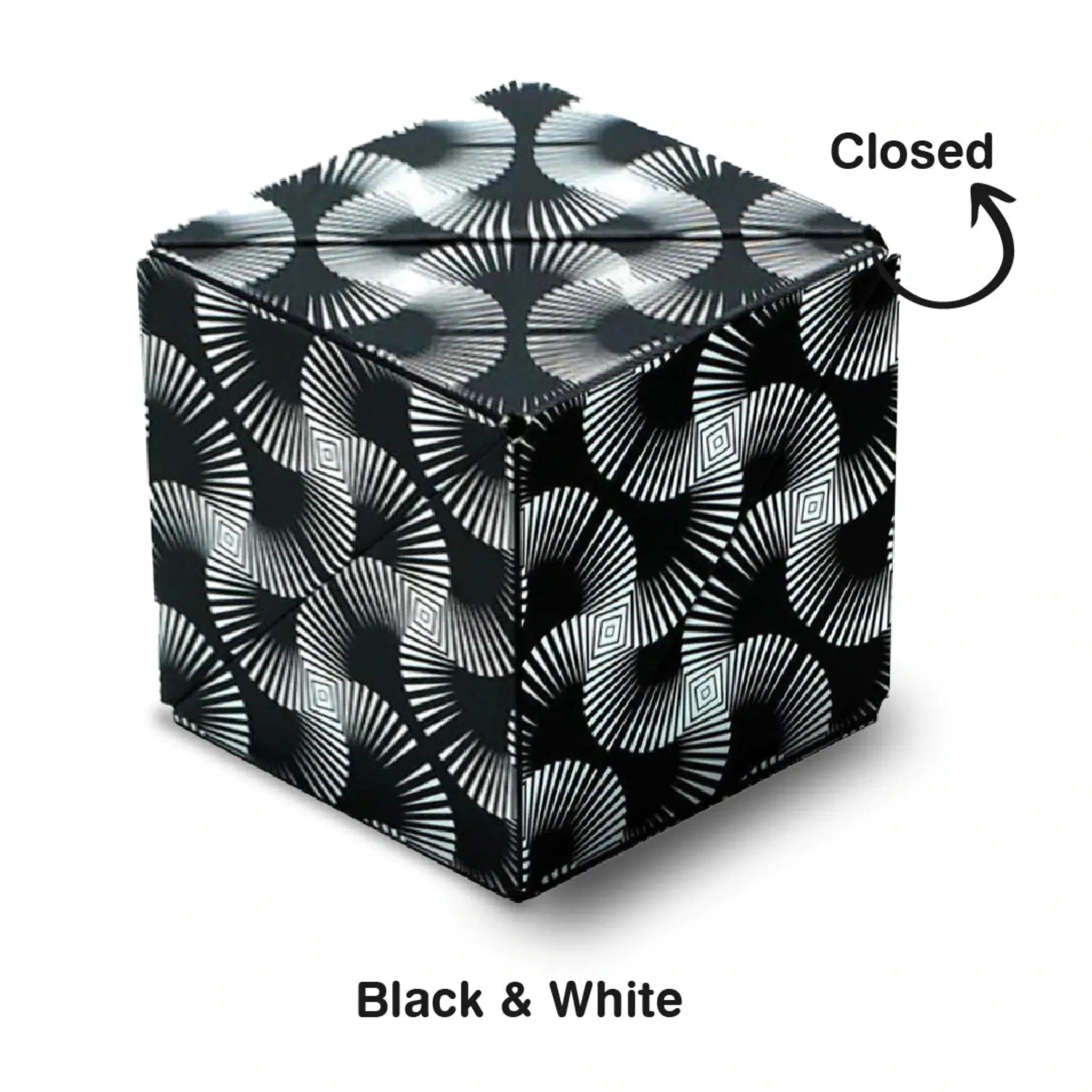 Fun in Motion-Shashibo - The Shape-Shifting Box!-SHA01BW-Black & White-Legacy Toys