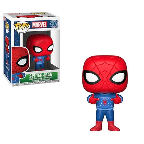 Funko-Marvel Holiday - Spider-Man Ugly Sweater Funko Pop! Vinyl Figure-FU33983-Legacy Toys