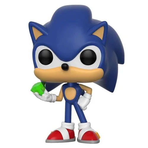 Funko-Sonic the Hedgehog - Sonic with Emerald Funko Pop! Vinyl Figure-FU20147-Legacy Toys