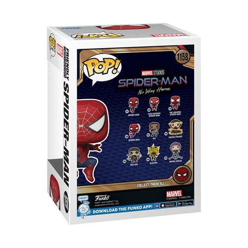 Funko-Spider-Man: No Way Home - Friendly Neighborhood Spider-Man Leaping Funko Pop!-FU67607-Legacy Toys