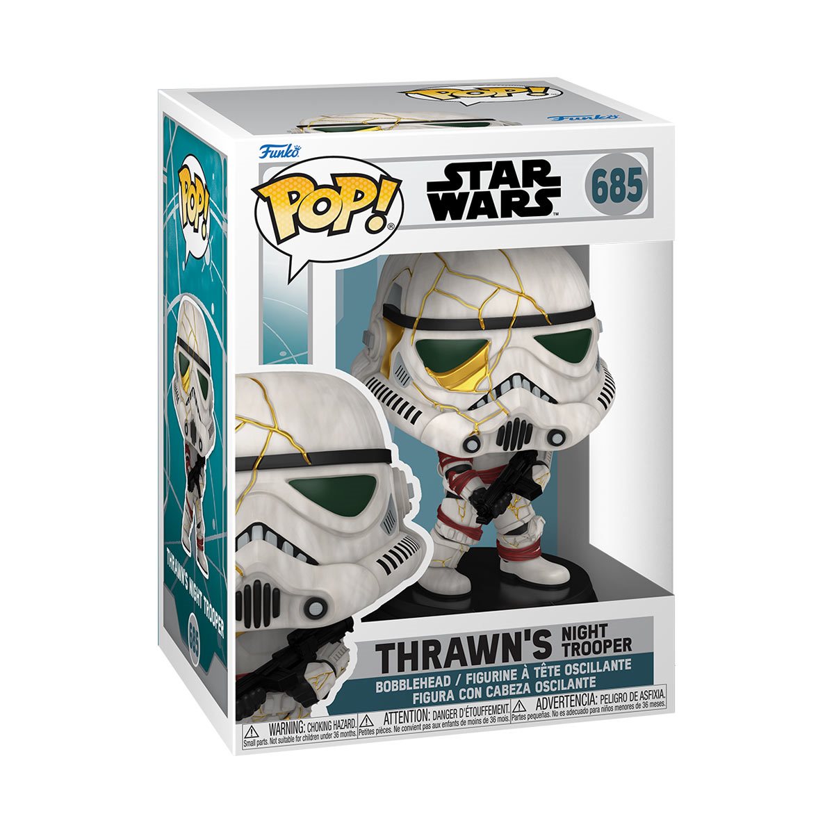 Funko-Star Wars: Ahsoka - Thrawn's Night Trooper (White) Pop! Vinyl Figure-FU76541-Legacy Toys