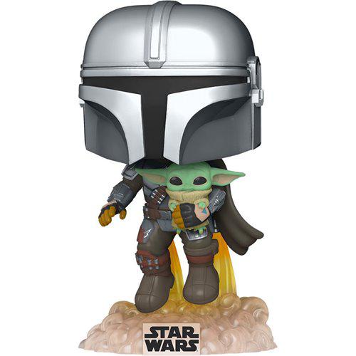 Funko-Star Wars: The Mandalorian - The Mandalorian with The Child Flying Pop! Vinyl Figure-FU50959-Legacy Toys