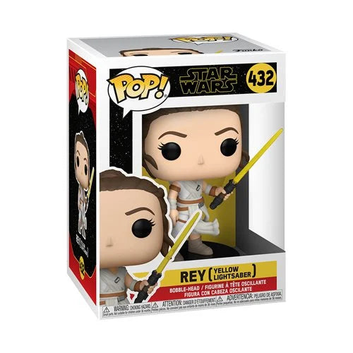 Funko-Star Wars: The Rise of Skywalker - Rey with Yellow Saber Funko Pop! Vinyl Figure-FU51482-Legacy Toys