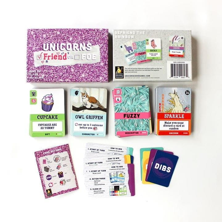 Golden Monkey Games-Unicorns Friends or Foe Party Card Game for Kids & Adults-GDN3001-Friend Edition-Legacy Toys