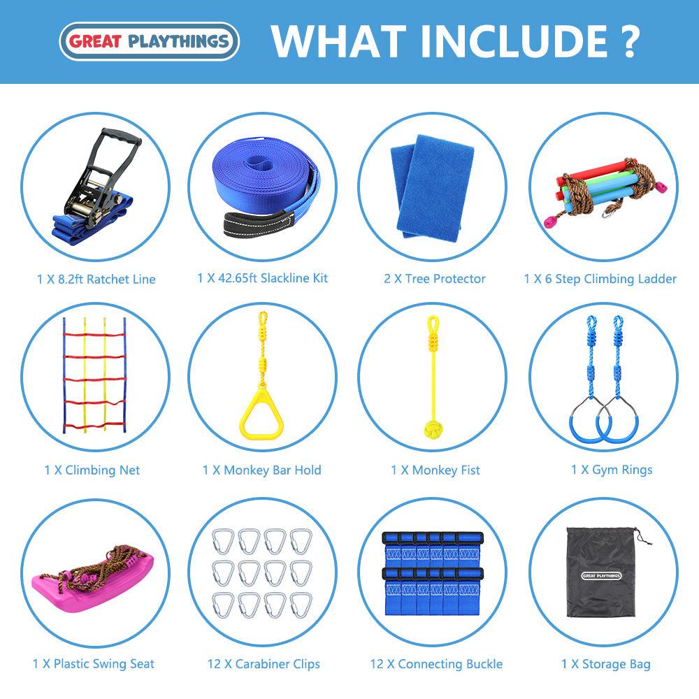 Great Playthings-Ninja Warrior Obstacle Course with 8 accessories-GP1011-Legacy Toys