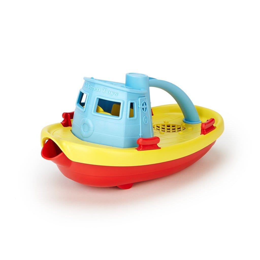 Green Toys-Tug Boat - Blue Top-TUG01R-B-Legacy Toys