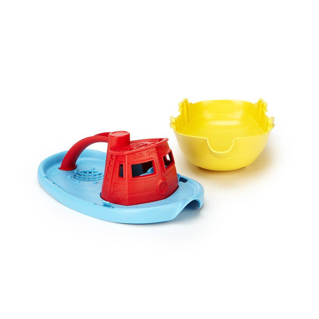 Green Toys-Tug Boat - Yellow Top-TUG01R-Y-Legacy Toys