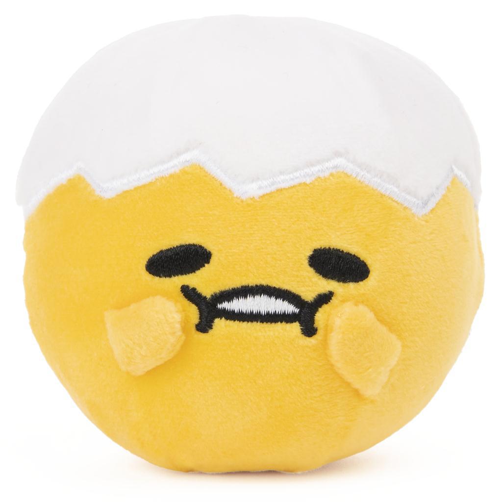 Gund-Gudetama Round Squishy Assortment, 3.5 in-6060102SH-Shell On Head Egg-Legacy Toys