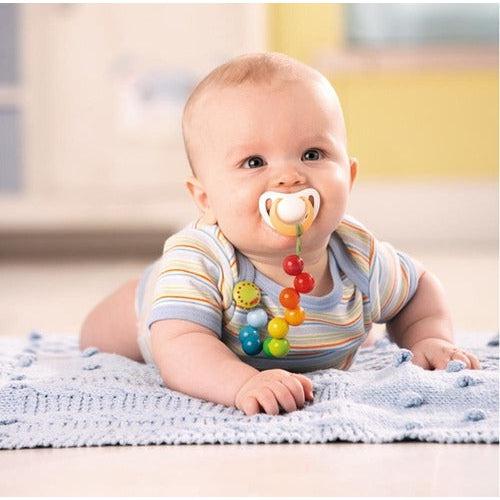 Haba-Pacifier Chain - Rainbow Pearls-301114-Legacy Toys