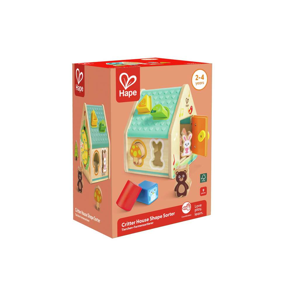 Hape-Critter House Shape Sorter-E0515-Legacy Toys