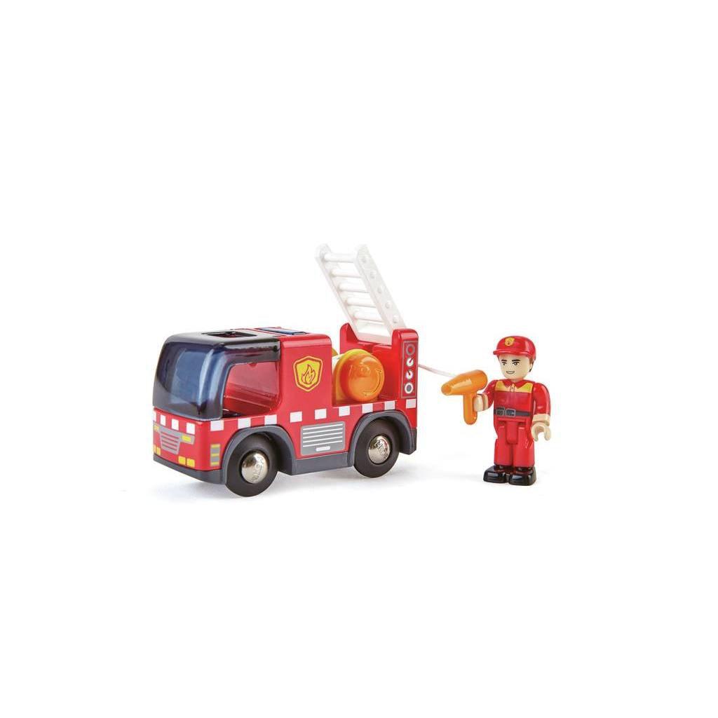 Hape-Fire Truck with Siren-E3737-Legacy Toys