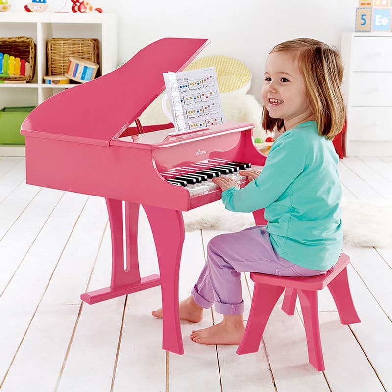 Hape-Happy Grand Piano - Pink-E0319B-Legacy Toys