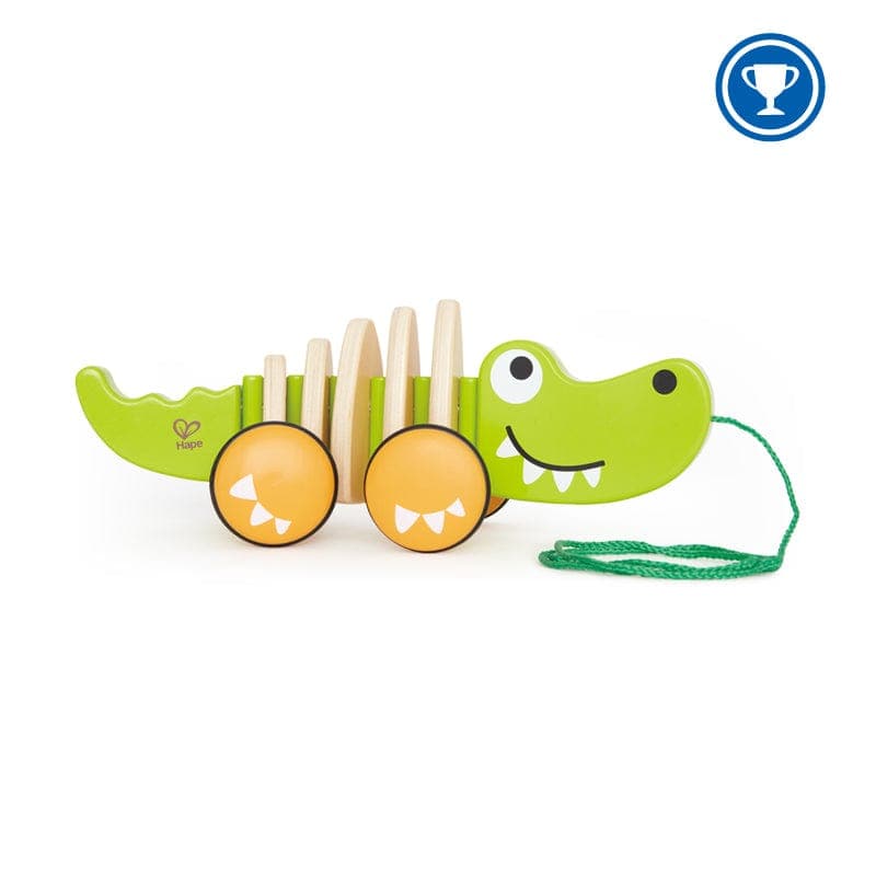 Hape-Walk-A-Long Croc-E0348-Legacy Toys