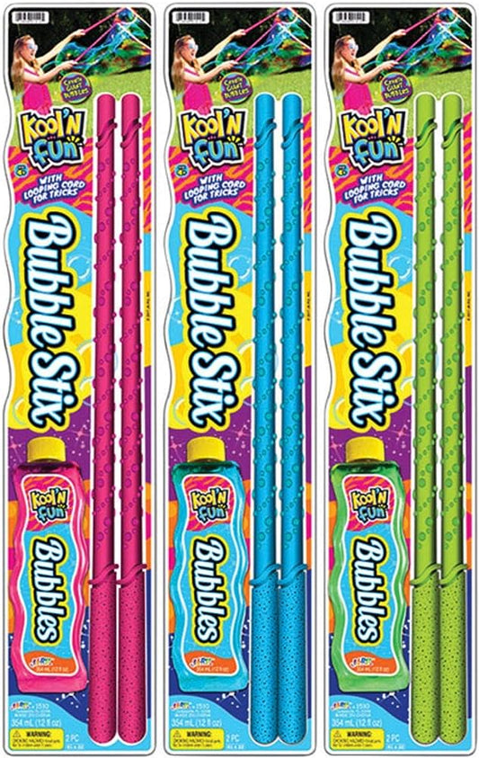 JA-RU-Kool N’ Fun Bubble Stix-1510-Legacy Toys