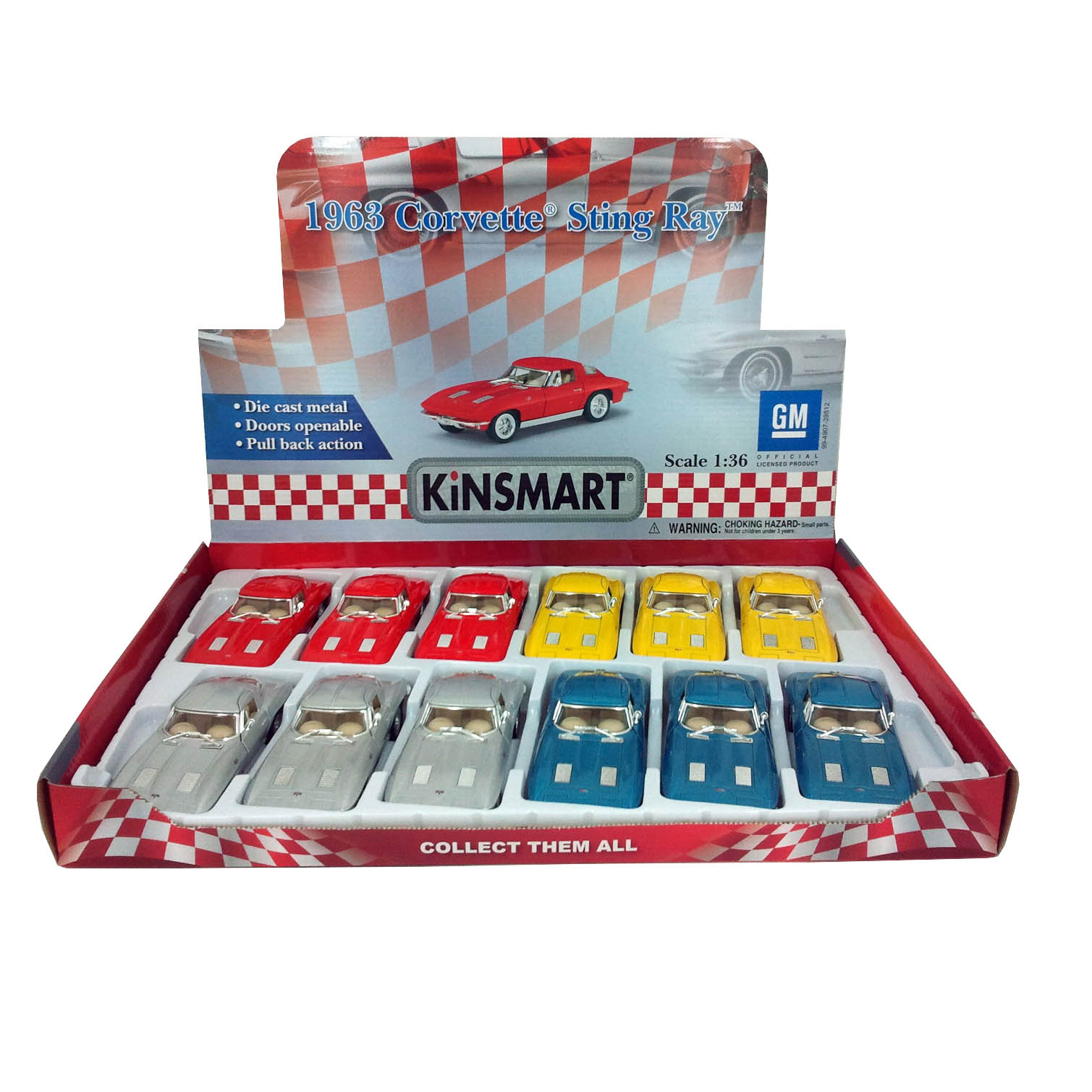 Kinsmart-5" Diecast 1963 Corvette Stingray-MC-55894-Legacy Toys