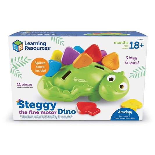 Learning Resources-Steggy the Fine Motor Dino-LER9091-Legacy Toys