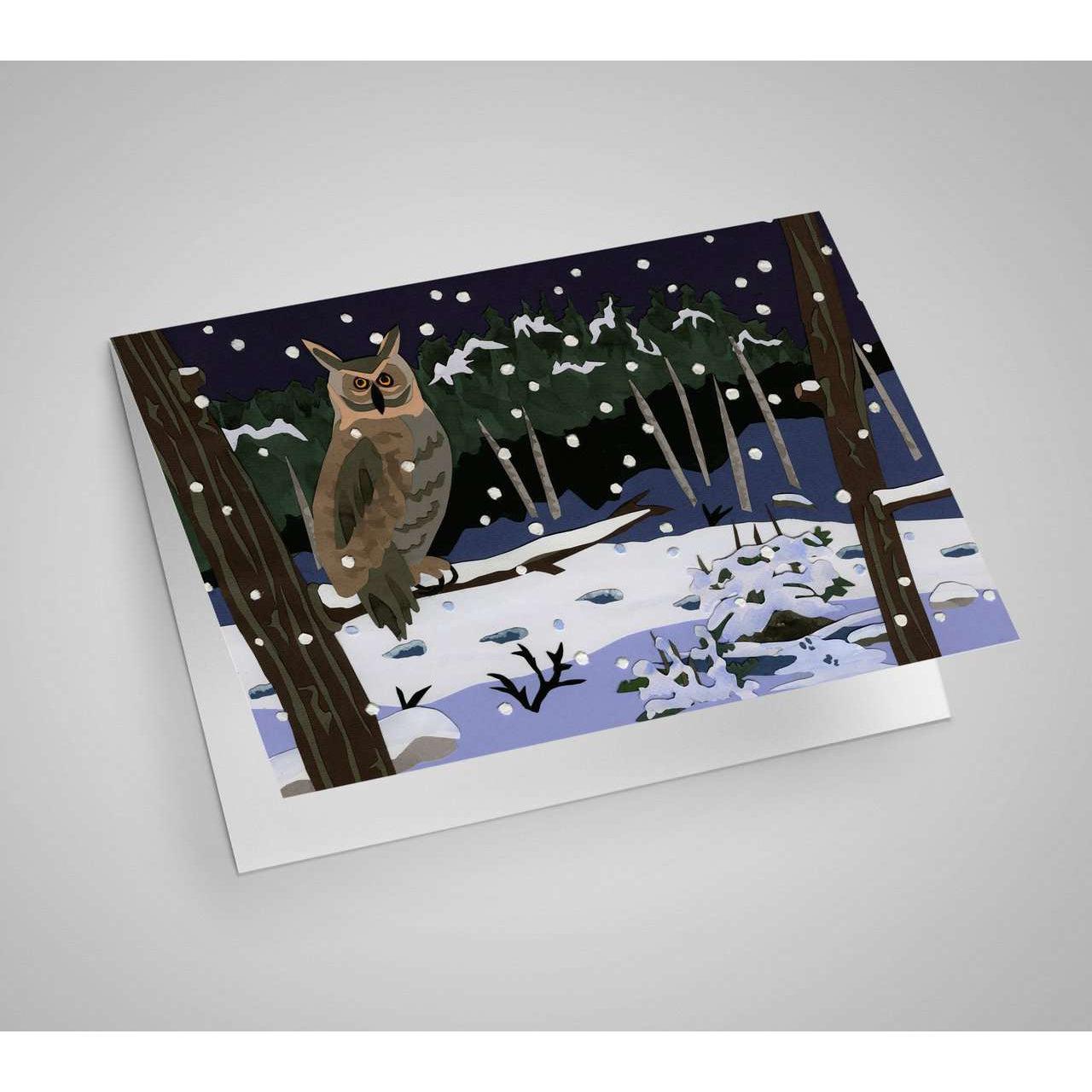 Legacy Bound-Owl in Snow Blank Card-LBP3116-Legacy Toys