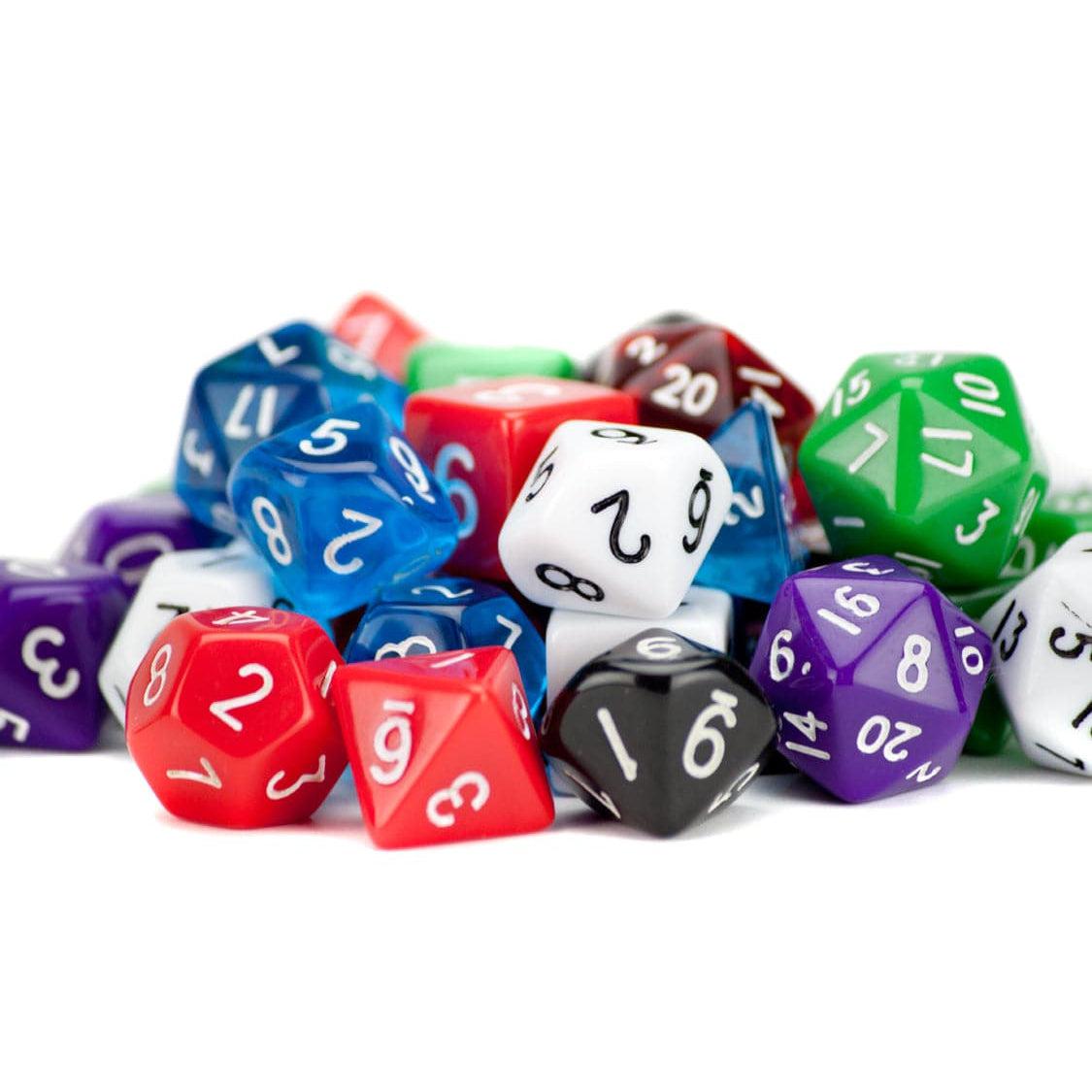 Legacy Dice-100+ Pack of Random D4 Polyhedral Dice in Multiple Colors-GDN4001-Legacy Toys