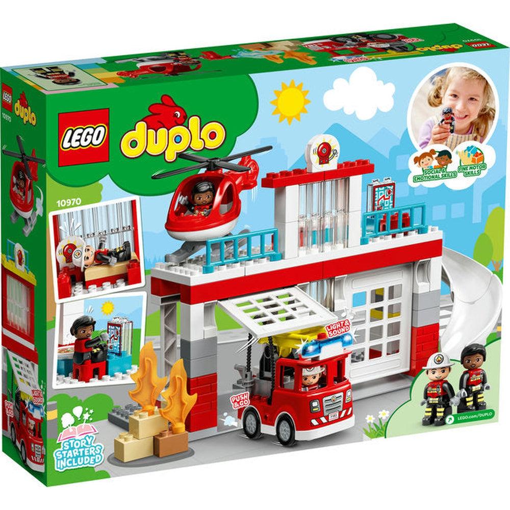 Lego-DUPLO Fire Station and Helicopter-10970-Legacy Toys