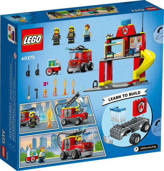 Lego-Fire Station and Fire Truck-60375-Legacy Toys